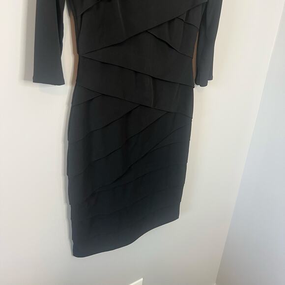 White House Black Market Instantly Slimming Sheath Black Dress Size 8 - Picture 9 of 13